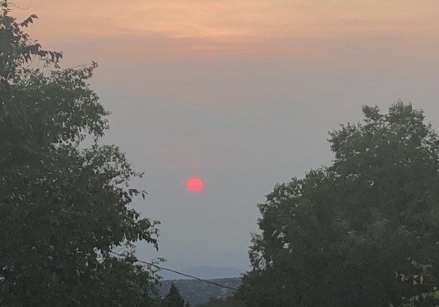 Eerie sunset during fires 2020